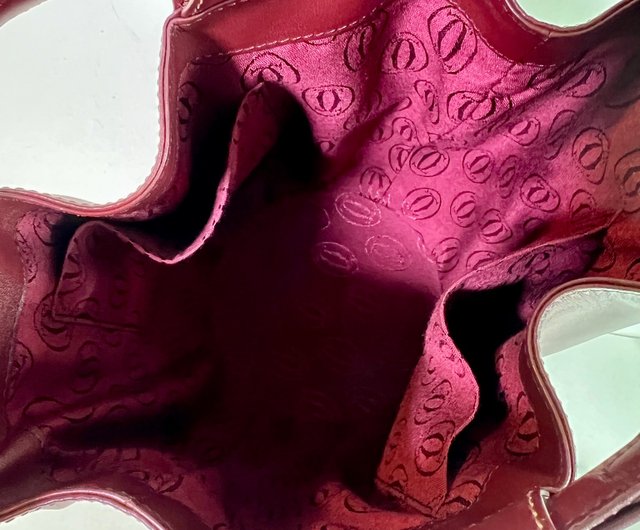 Cartier バーガンディ バケットバッグ カルティエ バケットバッグ バーガンディ 気質バケットバッグ