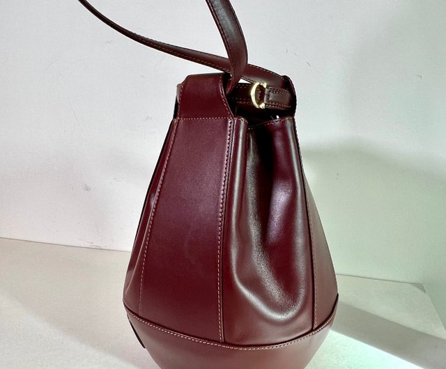 Cartier バーガンディ バケットバッグ