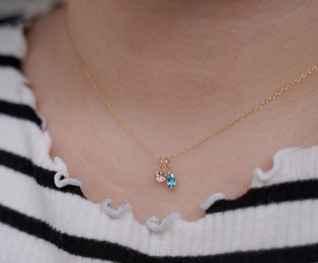Thalatta ネックレス 誕生石チャーム 天然石 SV ) Birthstone Charm - ショップ Thalatta チャーム - Pinkoi