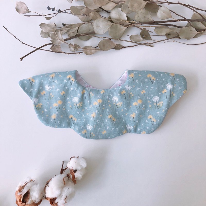 Shimamoriya/Cloud bib bag/Double-sided/Dandelion - ผ้ากันเปื้อน - ผ้าฝ้าย/ผ้าลินิน สีน้ำเงิน