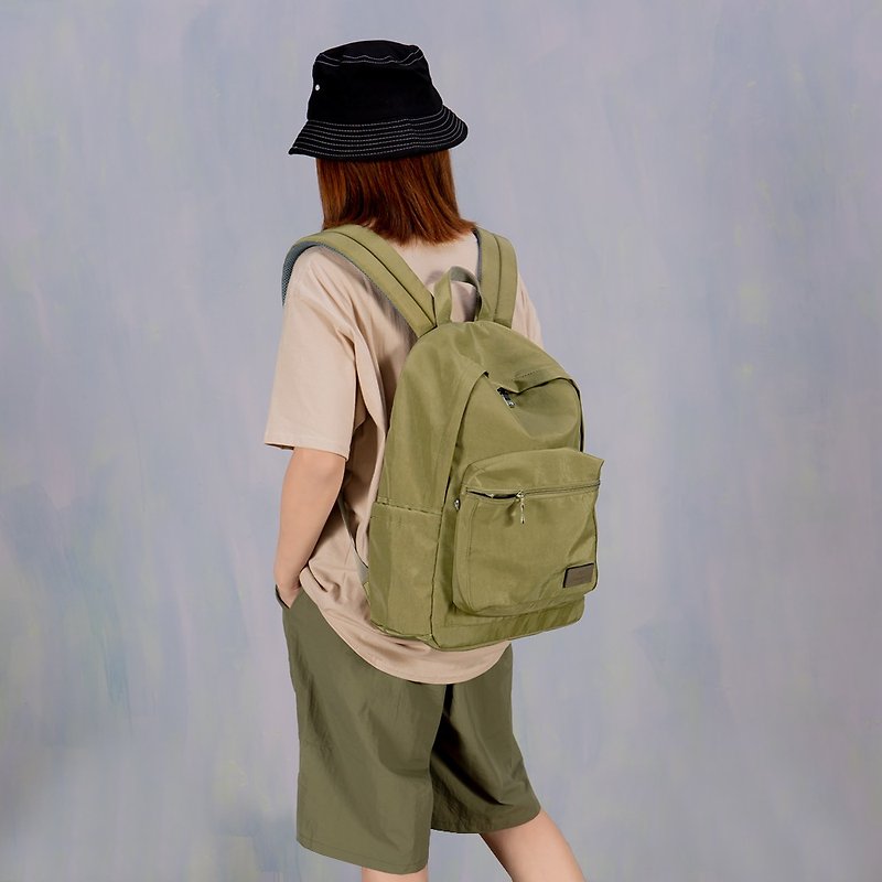 Backpack-Wrinkled travel waterproof backpack-6001-8-multicolor optional - Backpacks - Nylon Green