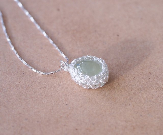 天然石999スターリングシルバーワイヤーかぎ針編みシルバー