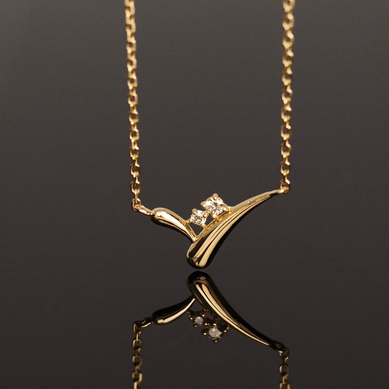 18K Gold The Diamond Angel Necklace - Necklaces - Precious Metals 