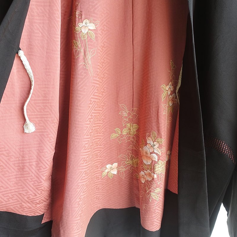 │Slowly│Japanese antiques - light kimono long version coat O24│ vintage .vintage. Vintage. - เสื้อแจ็คเก็ต - เส้นใยสังเคราะห์ 