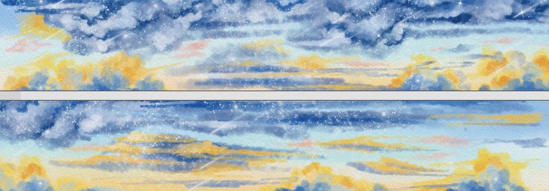 Twilight Glow PET Washi Tape 5m Roll - มาสกิ้งเทป - วัสดุอื่นๆ หลากหลายสี