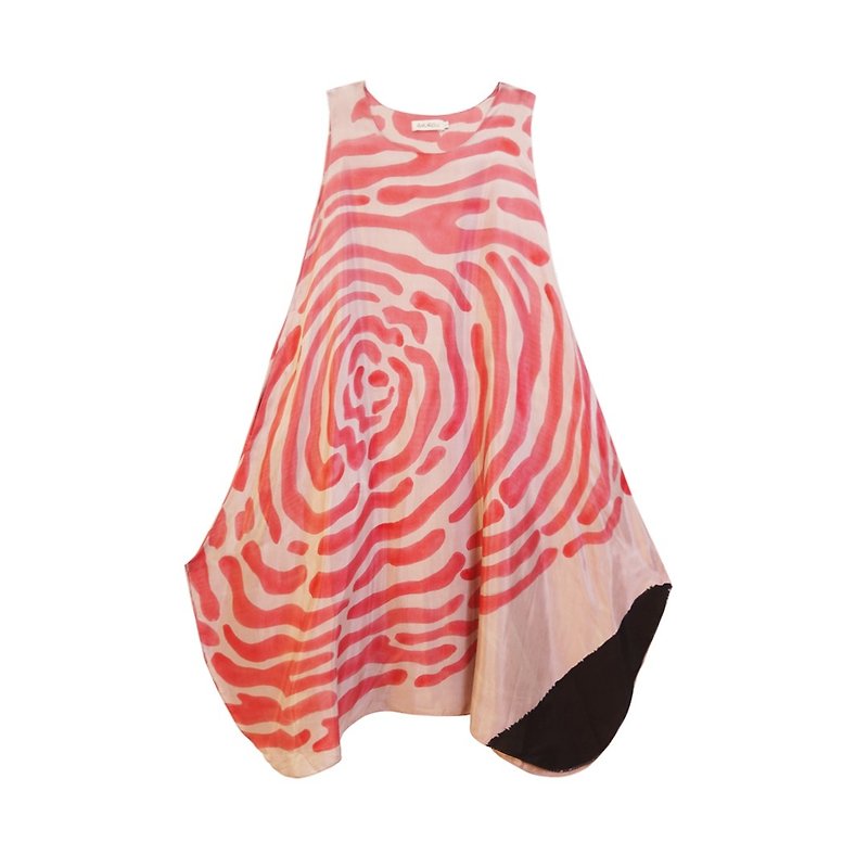 Dress Hand Paint Soft Cotton Silk for Yoga Vacation Holidays Summer Beach - 連身裙 - 棉．麻 