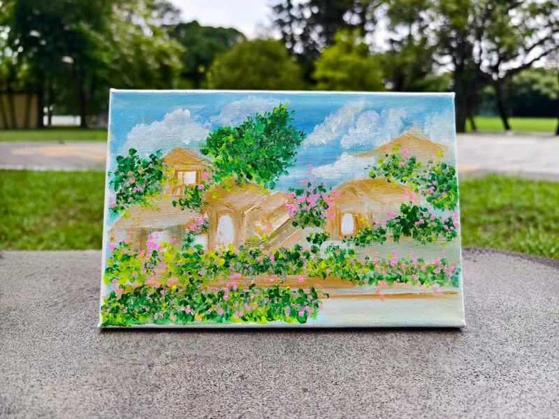 壓克力水彩畫/無框畫/裝飾畫/療癒畫 - 海報/掛畫/掛布 - 棉．麻 