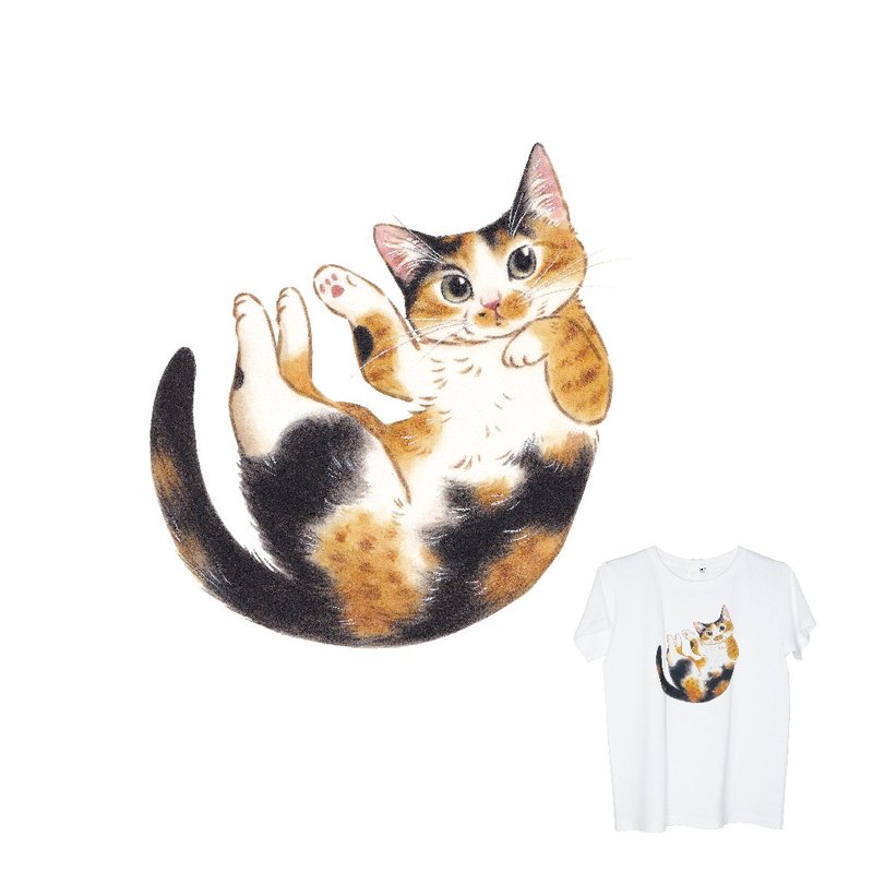 【Soft Q Cat】Pure cotton TEE - เสื้อยืดผู้หญิง - ผ้าฝ้าย/ผ้าลินิน ขาว