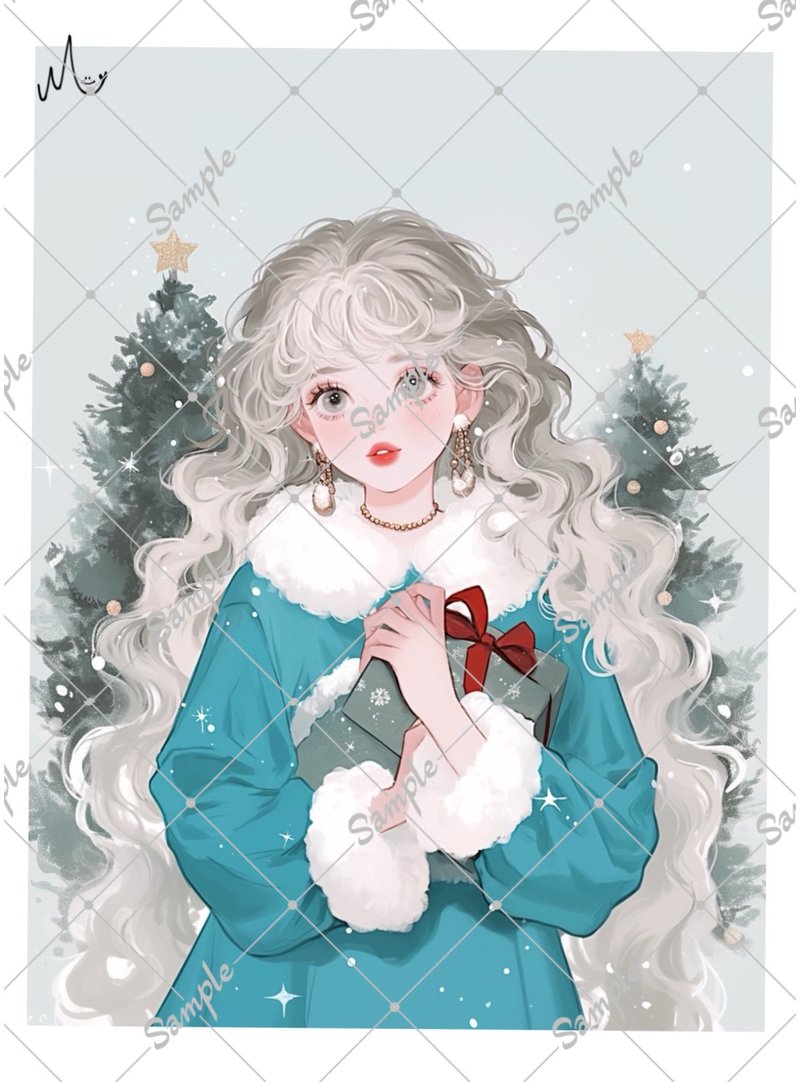 Original character stickers Christmas until December 15th - Stickers - Paper 