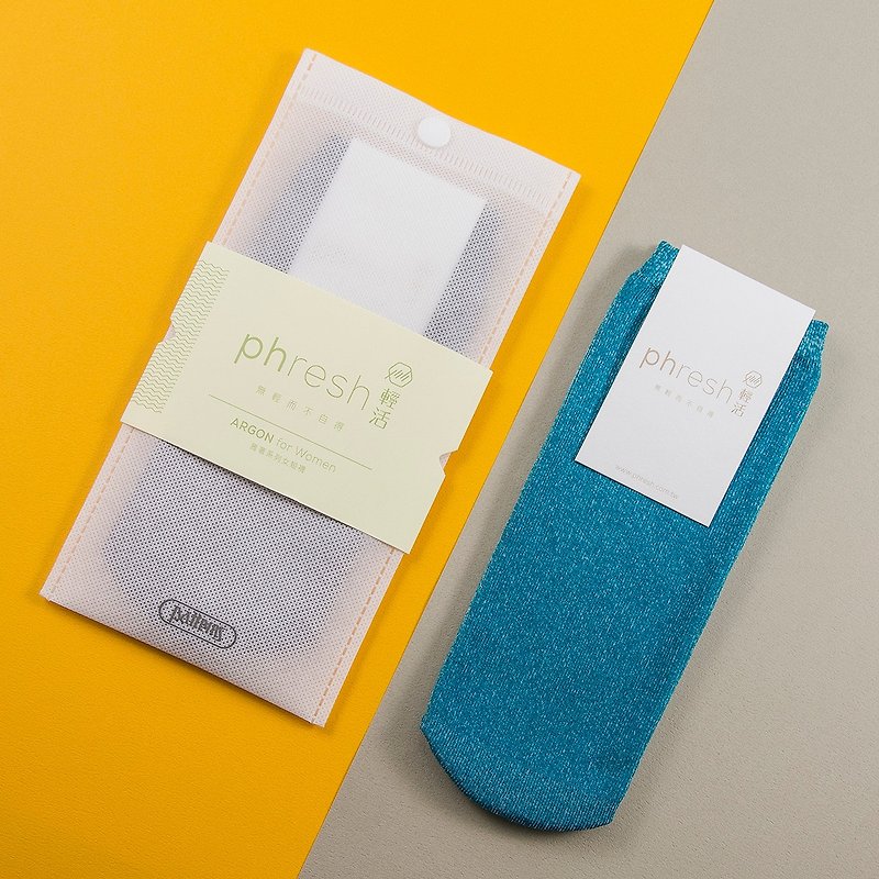 雅着Argon-Enthalpy warm women's socks-tin blue - Socks - Other Materials Blue