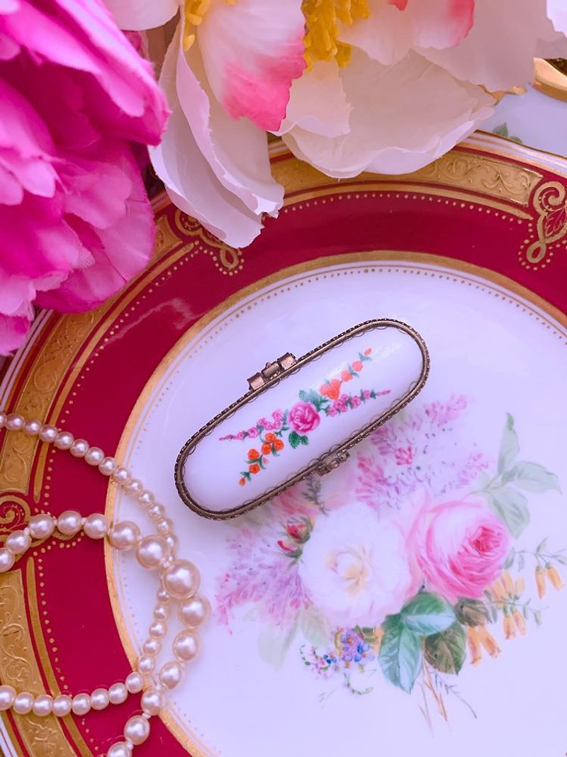 Antique hand-painted flower teacup antique hand-painted jewelry box designated buyer subscript - ถ้วย - เครื่องลายคราม หลากหลายสี