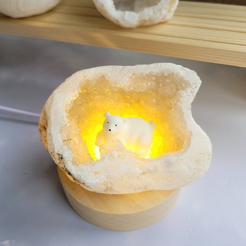 (W)精品級摩洛哥白水晶晶洞(附底座、燈座) - 擺飾/家飾品 - 水晶 