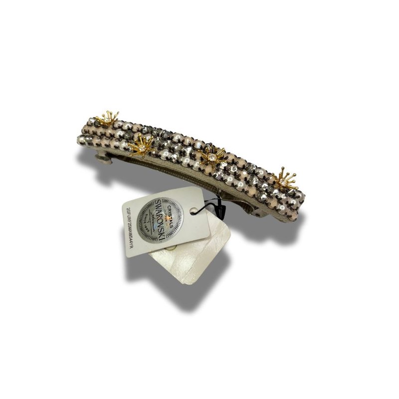 COMPLEX BIZ スプリングクリップシリーズ スワロフスキーダイヤモンド ライトブラウン - ヘアアクセサリー - クリスタル 多色