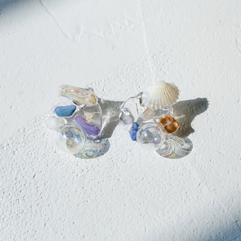 Earrings ピアス/ イヤリング: no.378 - ต่างหู - ทองแดงทองเหลือง สีใส