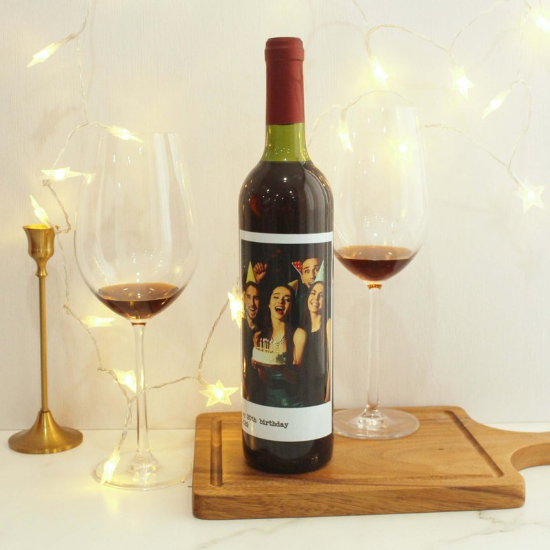 Treasure Memory series | Customized birthday wine - colored diamond printing - Wine, Beer & Spirits - Glass 