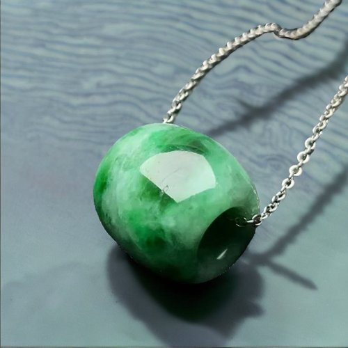 瓔珞珠寶盒 E.L.Jewelry Box 【萬事亨通】飄綠花翡翠路路通項鍊 | 天然緬甸玉翡翠A貨 | 送禮