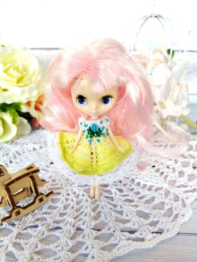 Blythe petite doll - Blythe petite clothes -  pullip clothes - mini Blythe doll - 寶寶/兒童玩具/玩偶 - 竹 多色
