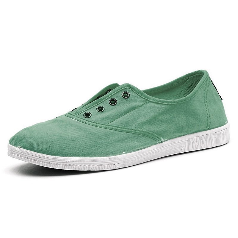Spanish handmade canvas shoes / 612 casual basic models / women's models / 547 green - รองเท้าลำลองผู้ชาย - ผ้าฝ้าย/ผ้าลินิน สีเขียว