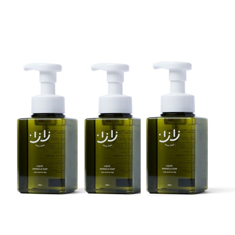 [Free Shipping] Shaoshao No Additive Liquid Marseille Soap 3 Pack - Body Wash - Other Materials Transparent