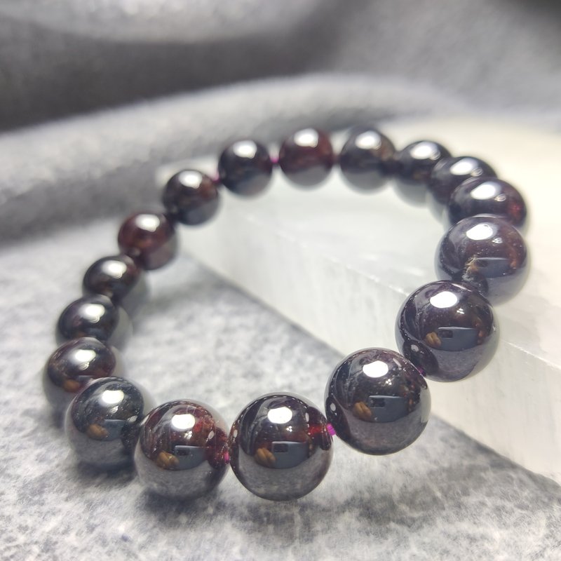 中國 11mm 石榴石 Garnet - 手鍊/手環 - 水晶 粉紅色