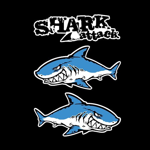 反光屋FKW 鯊魚 SHARK 反光貼紙 防水車貼 鯊魚車貼 遮傷貼紙 機車貼紙
