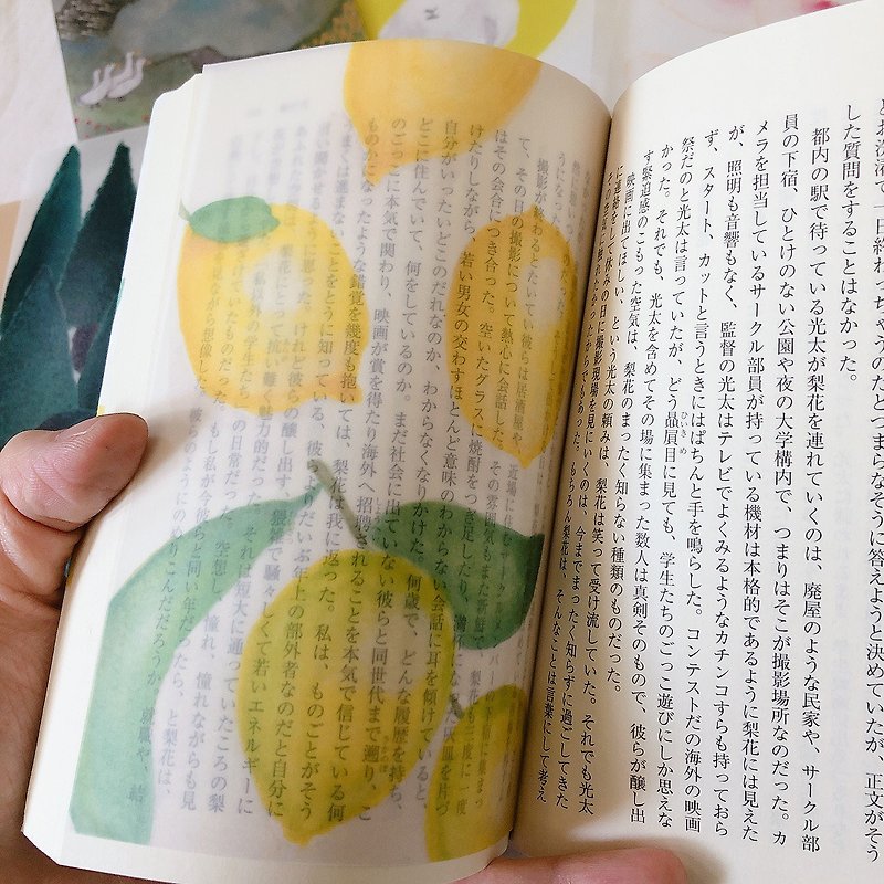 Letters and spring, summer, autumn and winter, transparent bookmarks, fruits and scenery set - ที่คั่นหนังสือ - กระดาษ หลากหลายสี