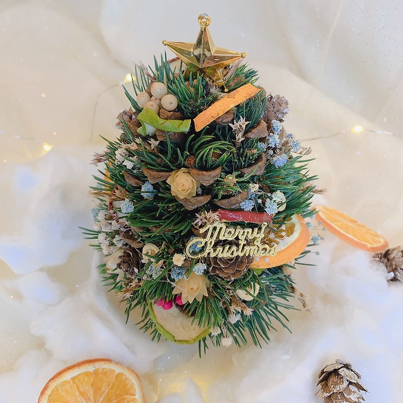 Pine cone Christmas tree | Christmas dried flowers, eternal flowers, customer gifts, Christmas gifts, exchange gifts - ช่อดอกไม้แห้ง - พืช/ดอกไม้ 