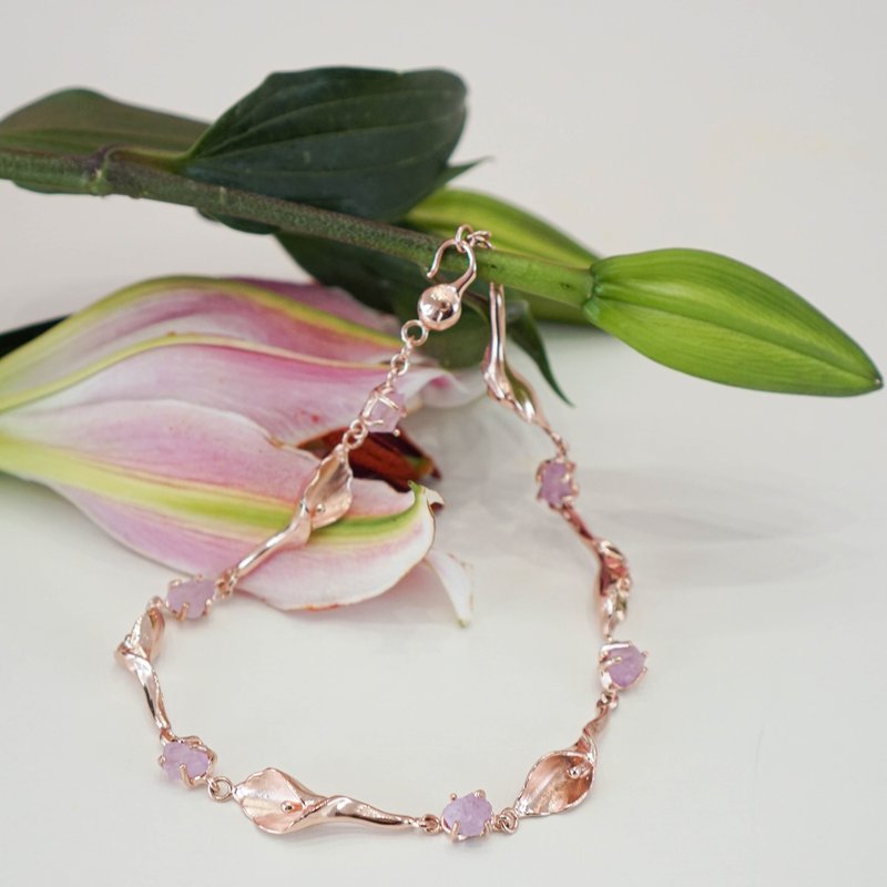 Calla Lily Choker - 項鍊 - 半寶石 銀色