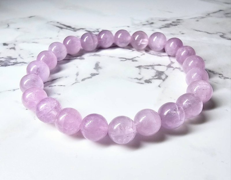 Natural Brushed Cat's Eye Kunzite Bracelet - สร้อยข้อมือ - คริสตัล 