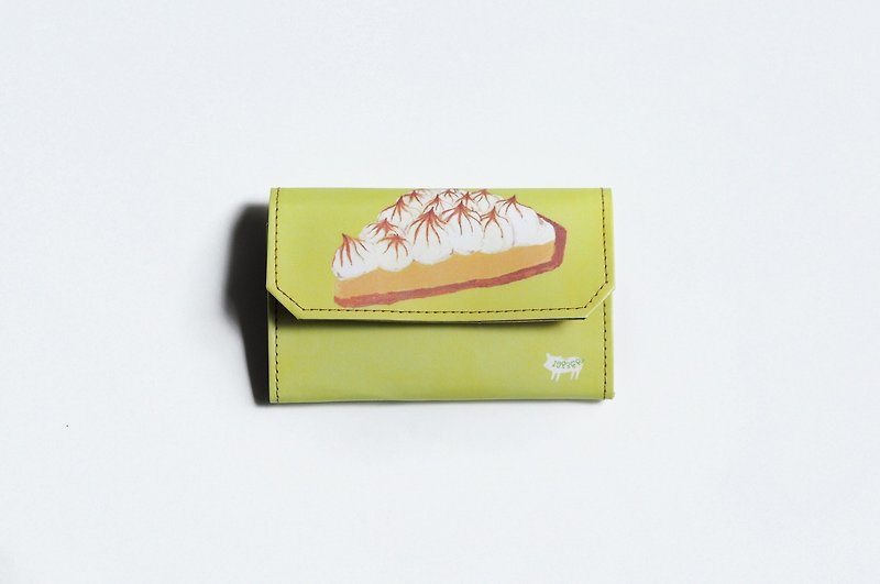 小紙包/卡片零錢包--檸檬蛋白霜派Tarte au Citron/點心系列 - 散紙包 - 紙 綠色