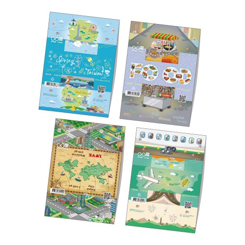 OO屋 【DIY】創意明信片-4入 /材料包/益智/玩具/ Find Taiwan