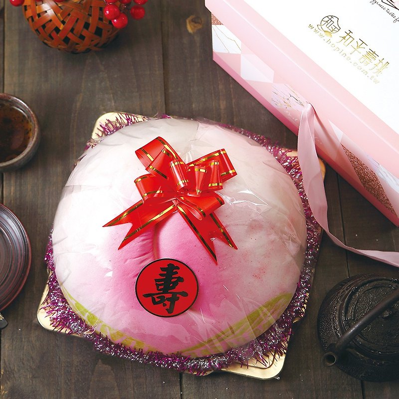 【Heping Longevity Peach】10-inch mother-of-pearl peach - Cake & Desserts - Other Materials Pink