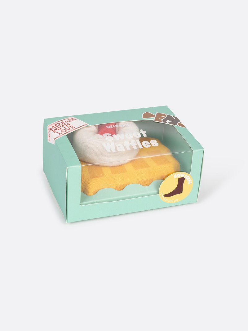 EAT MY SOCKS襪子/甜點系列/鬆餅 - 襪子 - 棉．麻 