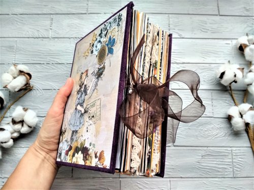 junkjournals 美麗的婚禮花束日記 手工製作的玫瑰筆記本 花邊浪漫日記