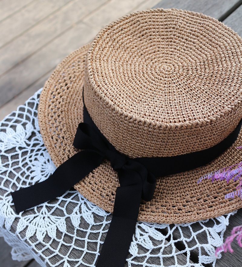 ChiChi Handmade-Small Hat-Sun Hat-Outing/Light Trip/Birthday Gift - หมวก - กระดาษ สีกากี