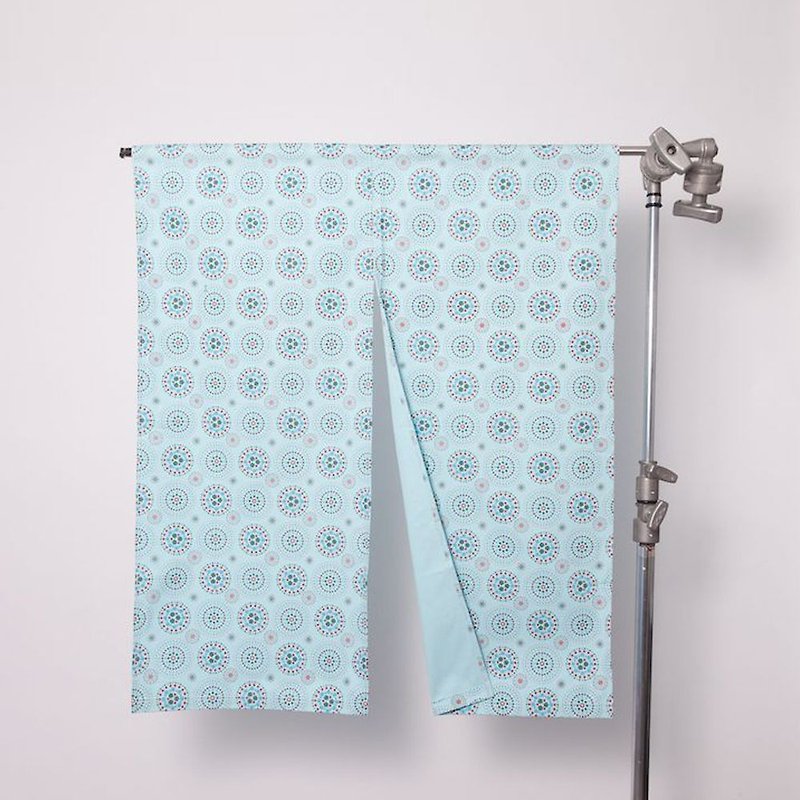 Japanese Door Curtain / Firework / Sky Blue - Items for Display - Cotton & Hemp Blue