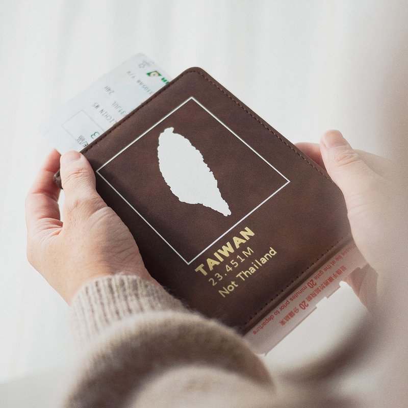 防盜刷護照套 RFID Passport Case - 人口數 - 護照夾/護照套 - 人造皮革 咖啡色