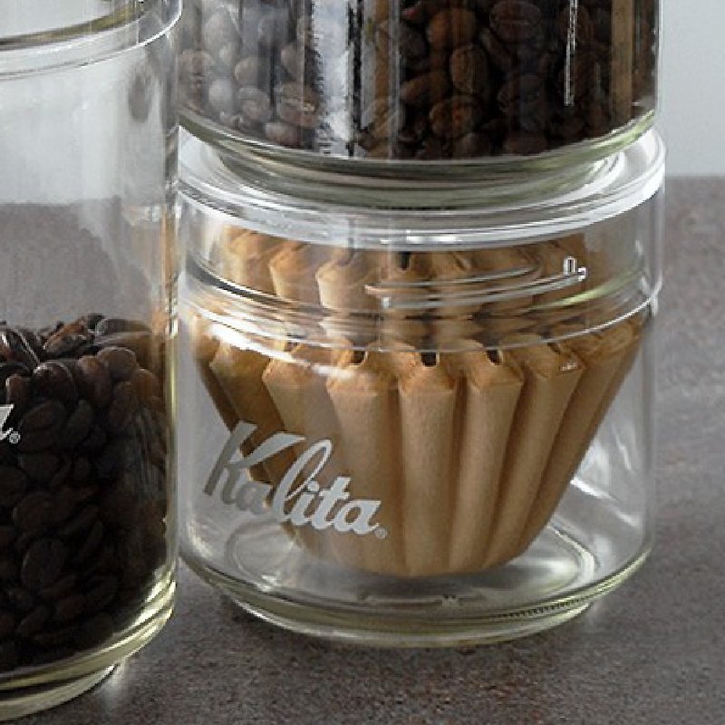 【Japan】Kalita glass airtight jar / bean storage tank 150g - Coffee Pots & Accessories - Glass Transparent
