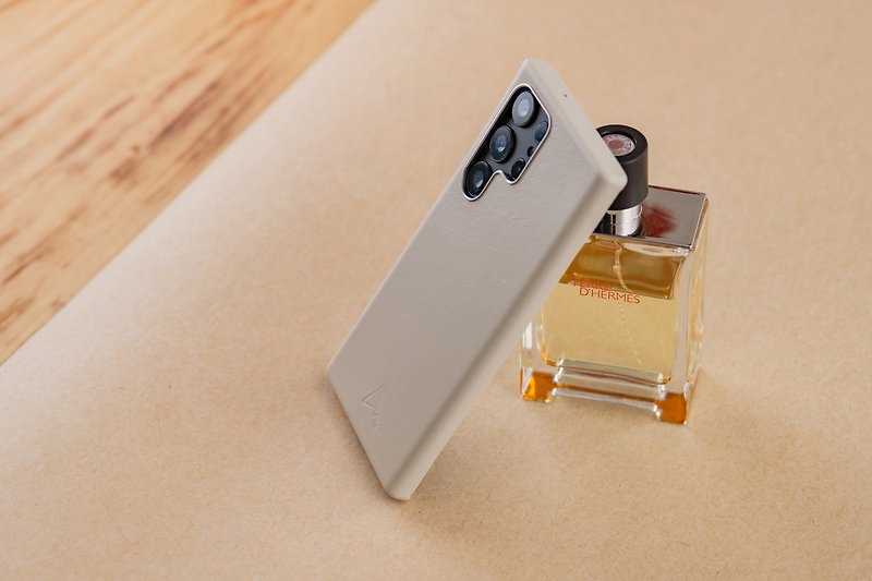ARMOR Leather Phone Case for Samsung Galaxy S23U, Twilight White - เคส/ซองมือถือ - หนังแท้ 