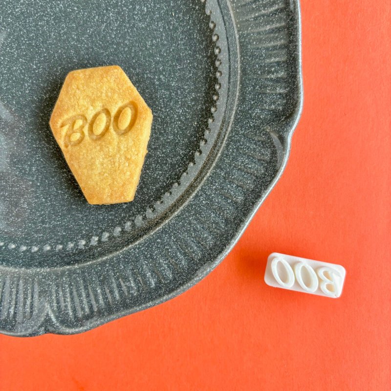 【クッキー型】BOO 文字スタンプ　ハロウィン - 廚具 - 塑膠 