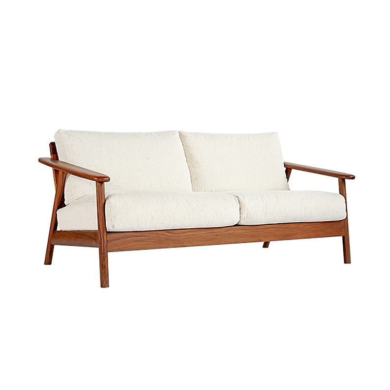 FACT DESIGN-Hotan Walnut Oversized Double Sofa (Off-White) - Chairs & Sofas - Wood White