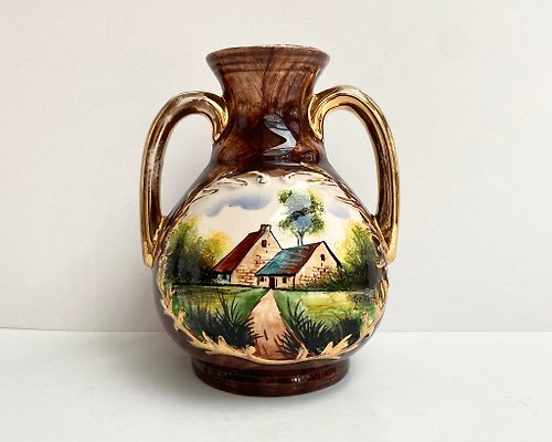 HappyDuckVintage 來自比利時的複古陶瓷水壺景觀裝飾 | 50年代
