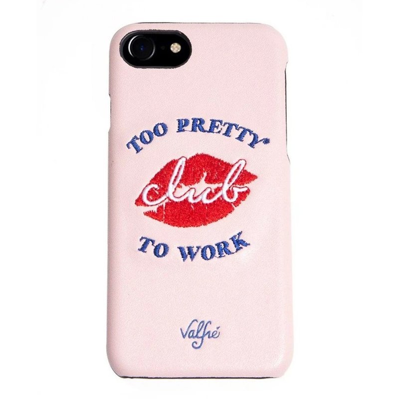 Valfre / Too Pretty To Work iPhone Case - Phone Cases - Faux Leather Pink