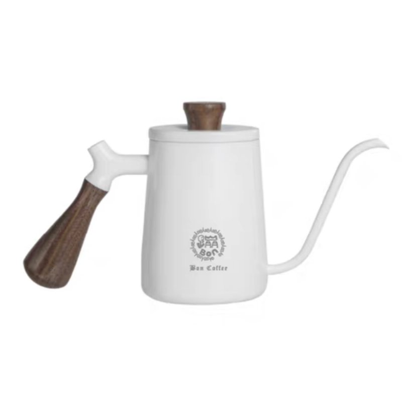 Bon coffee-walnut handle hand brewing kettle 600ml - เครื่องทำกาแฟ - สแตนเลส 