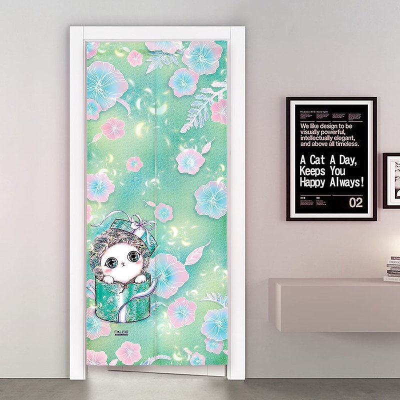 Long Canvas Door Curtain | Home Furnishing | Washable Color-Fresh Green • Gift Cat - ม่านและป้ายประตู - ผ้าฝ้าย/ผ้าลินิน สีเขียว