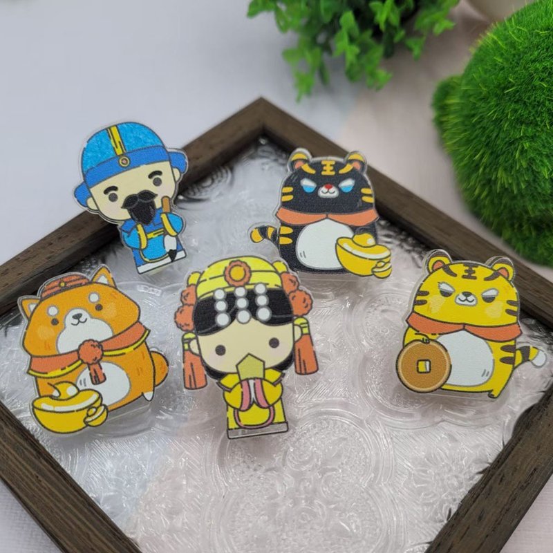 台灣好神!壞運out好神小胸針 - 胸針 - 壓克力 