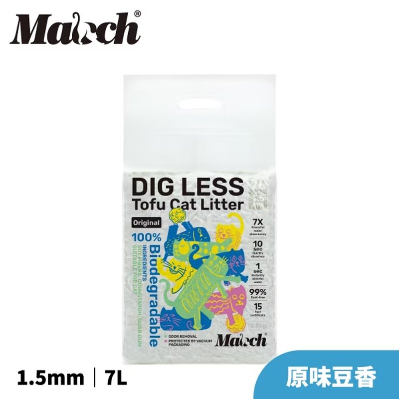 喵趣 植物環保消臭豆腐貓砂-7L (1.5mm) 1入 - 貓砂/貓砂盆/墊 - 環保材質 