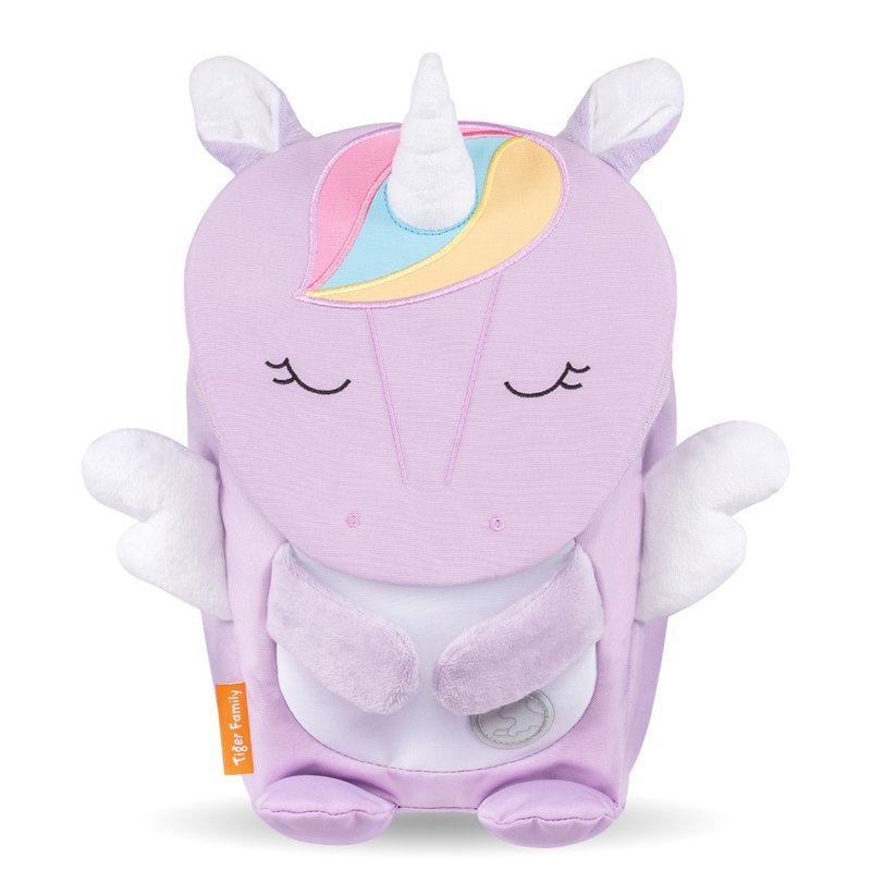 動動好朋友 幼兒後背包-粉紫獨角獸 可張手抱抱 透氣背墊 - 背包/後背包/書包 - 聚酯纖維 紫色