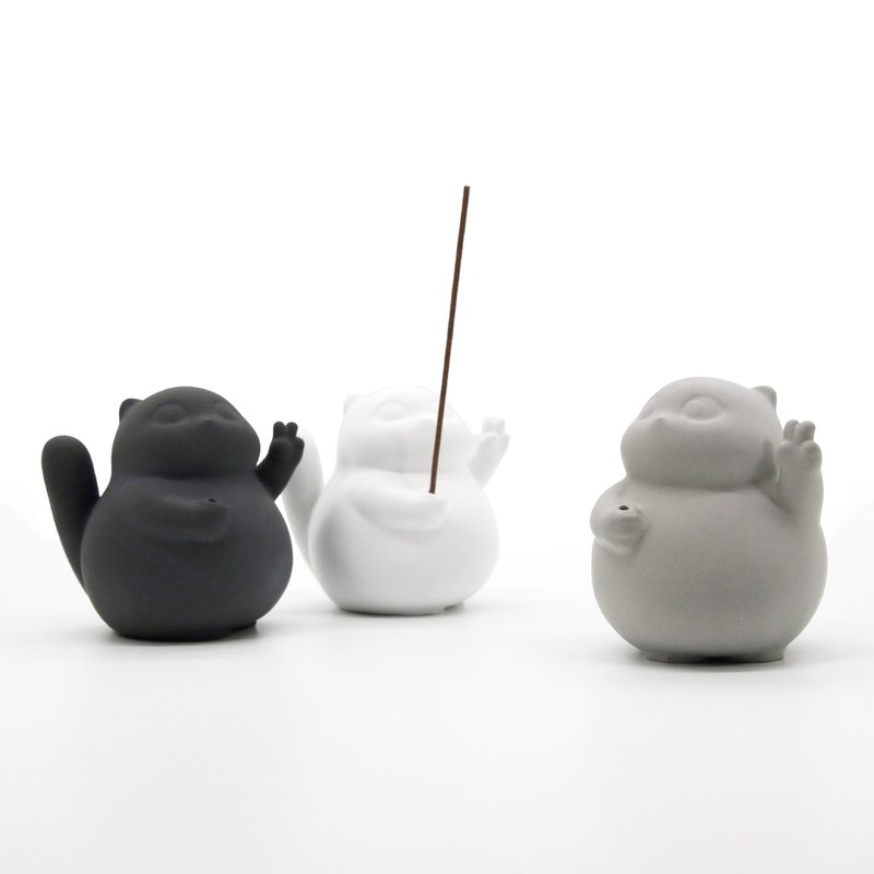 V-sign CAT I YA喵仔線香座 / 擴香石 I 附精油&線香－交換禮物－ - 香氛/精油/擴香 - 水泥 