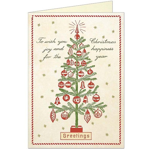 Cavallini & Co. 台灣經銷 Cavallini & Co. GREETING CARD 聖誕卡(大)_聖誕樹